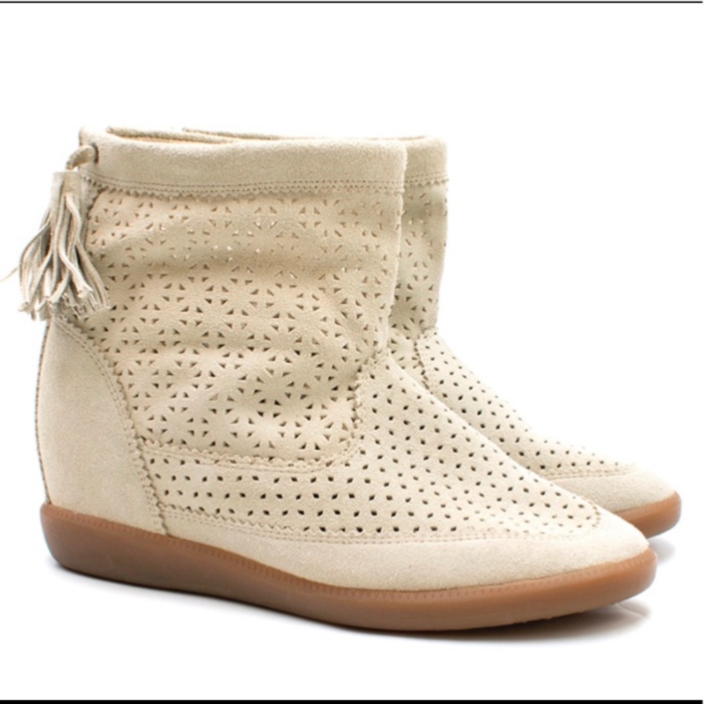 NEW ISABEL MARANT Basley perforated suede boots